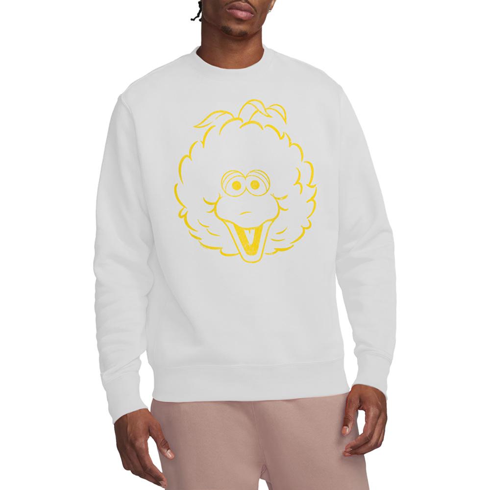 White - Lifestyle - Sesame Street Unisex Adult Big Bird Mono Sweatshirt