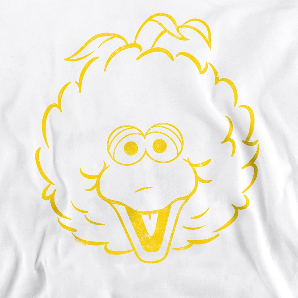 White - Side - Sesame Street Unisex Adult Big Bird Mono Sweatshirt