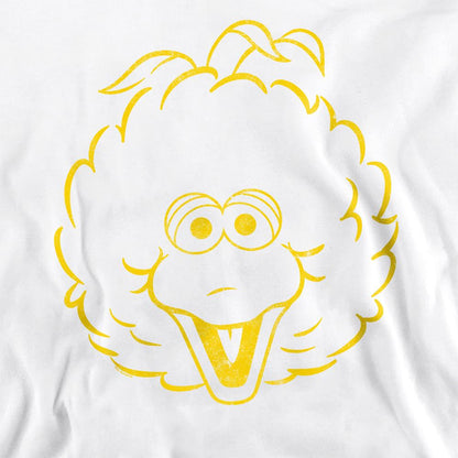 White - Side - Sesame Street Unisex Adult Big Bird Mono Sweatshirt