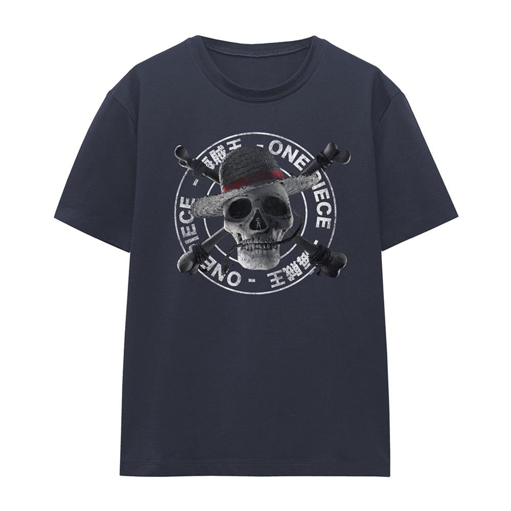 Deep Navy - Front - One Piece Womens-Ladies Skull And Crossbones T-Shirt