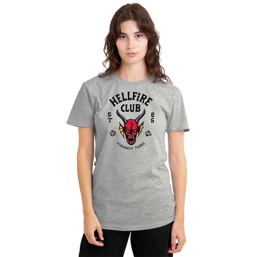 Athletic Heather - Lifestyle - Stranger Things Womens-Ladies Hellfire Club T-Shirt