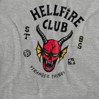 Athletic Heather - Side - Stranger Things Womens-Ladies Hellfire Club T-Shirt