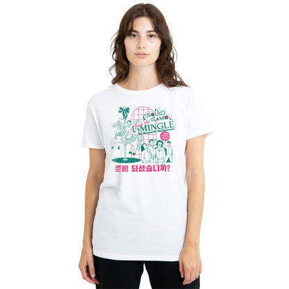 White - Lifestyle - Squid Game Womens-Ladies Merry Go Round T-Shirt