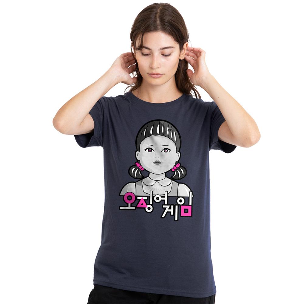 Deep Navy - Lifestyle - Squid Game Womens-Ladies Young Hee Pop Art T-Shirt
