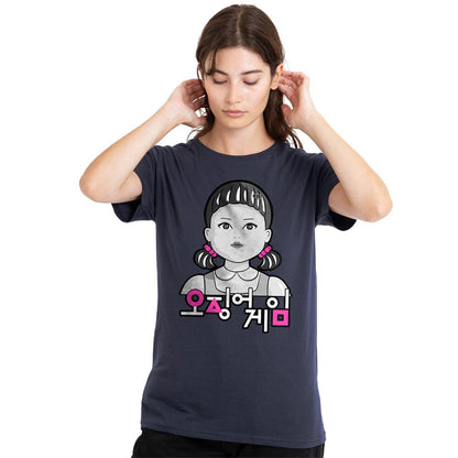 Deep Navy - Lifestyle - Squid Game Womens-Ladies Young Hee Pop Art T-Shirt