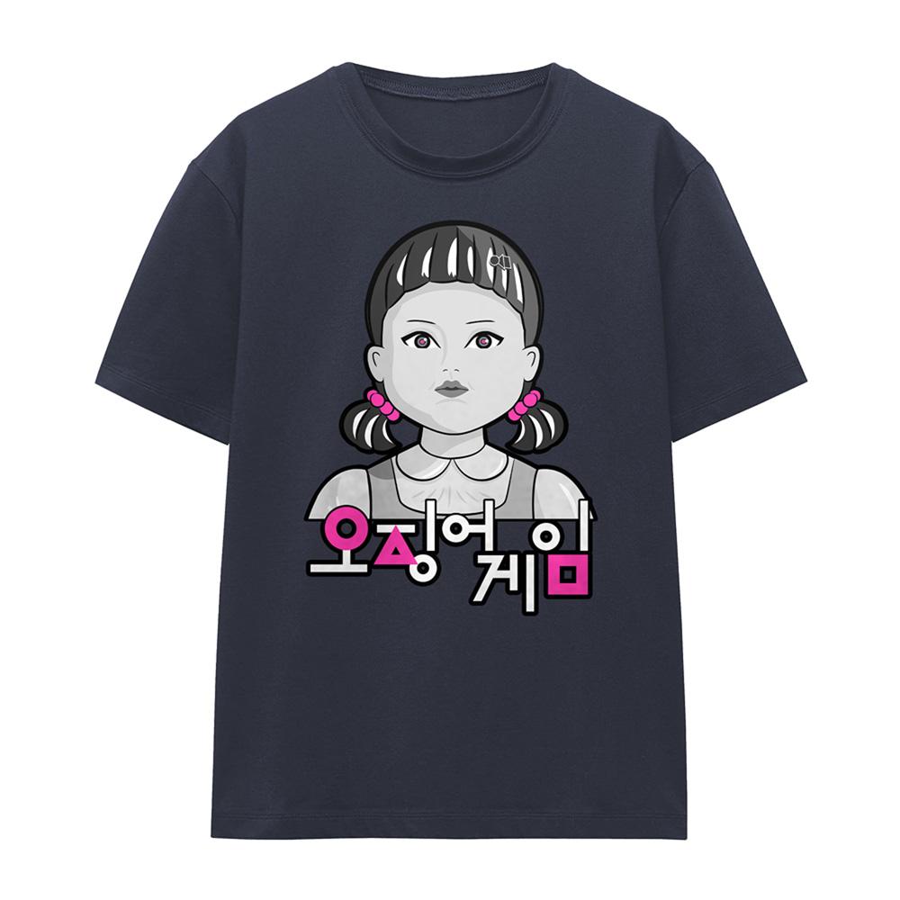 Deep Navy - Front - Squid Game Womens-Ladies Young Hee Pop Art T-Shirt