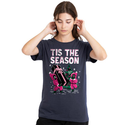 Deep Navy - Lifestyle - Squid Game Womens-Ladies Tis The Season Christmas T-Shirt