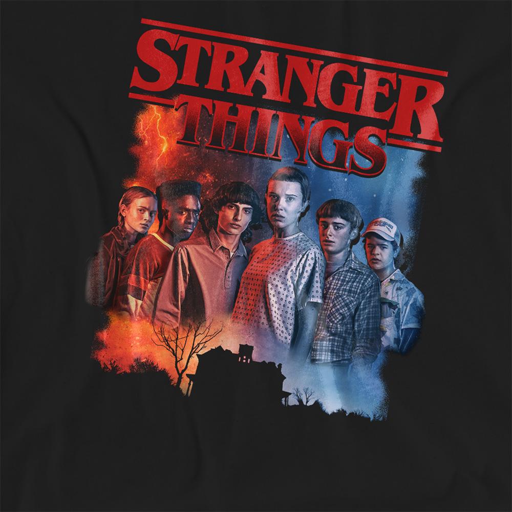 Black - Side - Stranger Things Womens-Ladies Creel House Poster T-Shirt