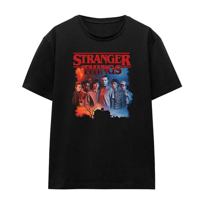 Black - Front - Stranger Things Womens-Ladies Creel House Poster T-Shirt