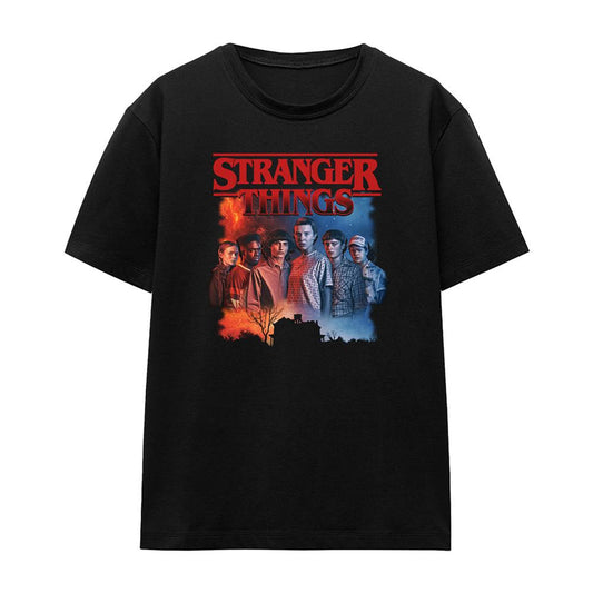 Black - Front - Stranger Things Womens-Ladies Creel House Poster T-Shirt