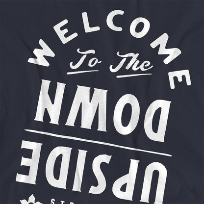 Deep Navy - Side - Stranger Things Womens-Ladies Welcome To The Upside Down T-Shirt