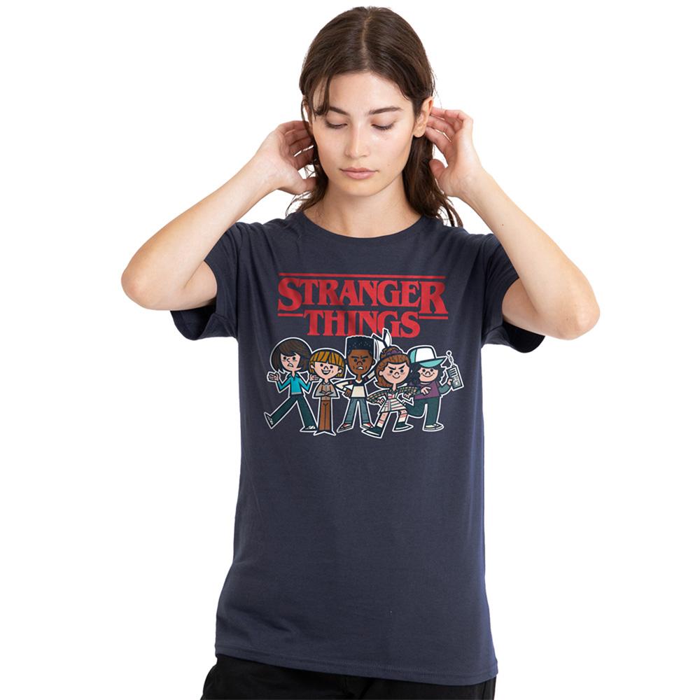 Deep Navy - Lifestyle - Stranger Things Womens-Ladies Cartoon T-Shirt