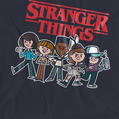 Black - Lifestyle - Stranger Things Womens-Ladies Cartoon T-Shirt