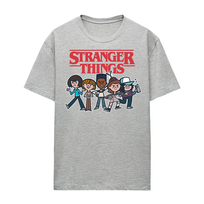 Athletic Heather - Back - Stranger Things Womens-Ladies Cartoon T-Shirt