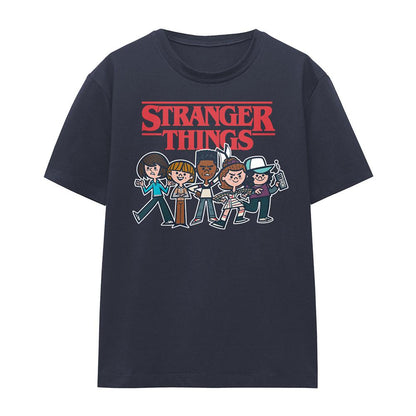 Deep Navy - Front - Stranger Things Womens-Ladies Cartoon T-Shirt