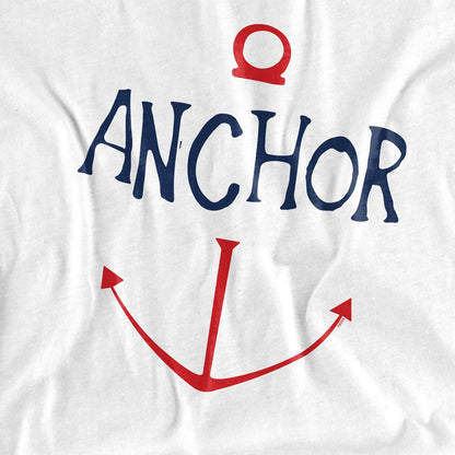 White - Side - One Piece Womens-Ladies Anchor Sketch T-Shirt