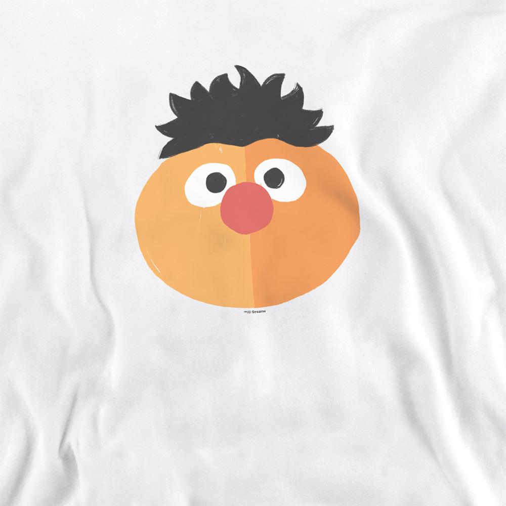 White - Side - Sesame Street Unisex Adult The Expression Ernie Sweatshirt