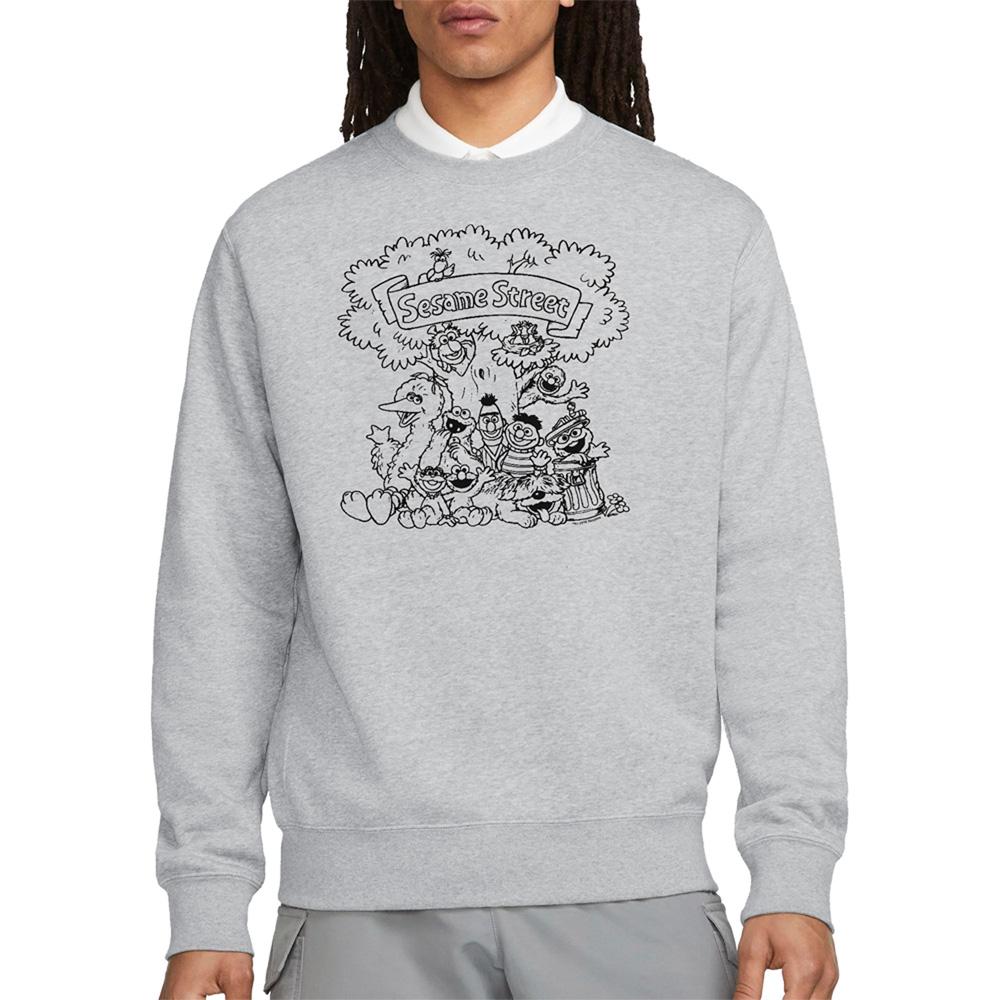 Athletic Heather - Lifestyle - Sesame Street Unisex Adult Simple Street Characters Sweatshirt