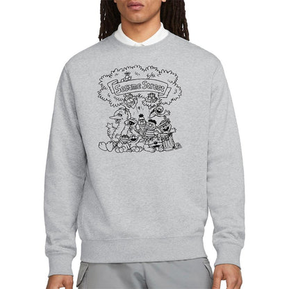 Athletic Heather - Lifestyle - Sesame Street Unisex Adult Simple Street Characters Sweatshirt
