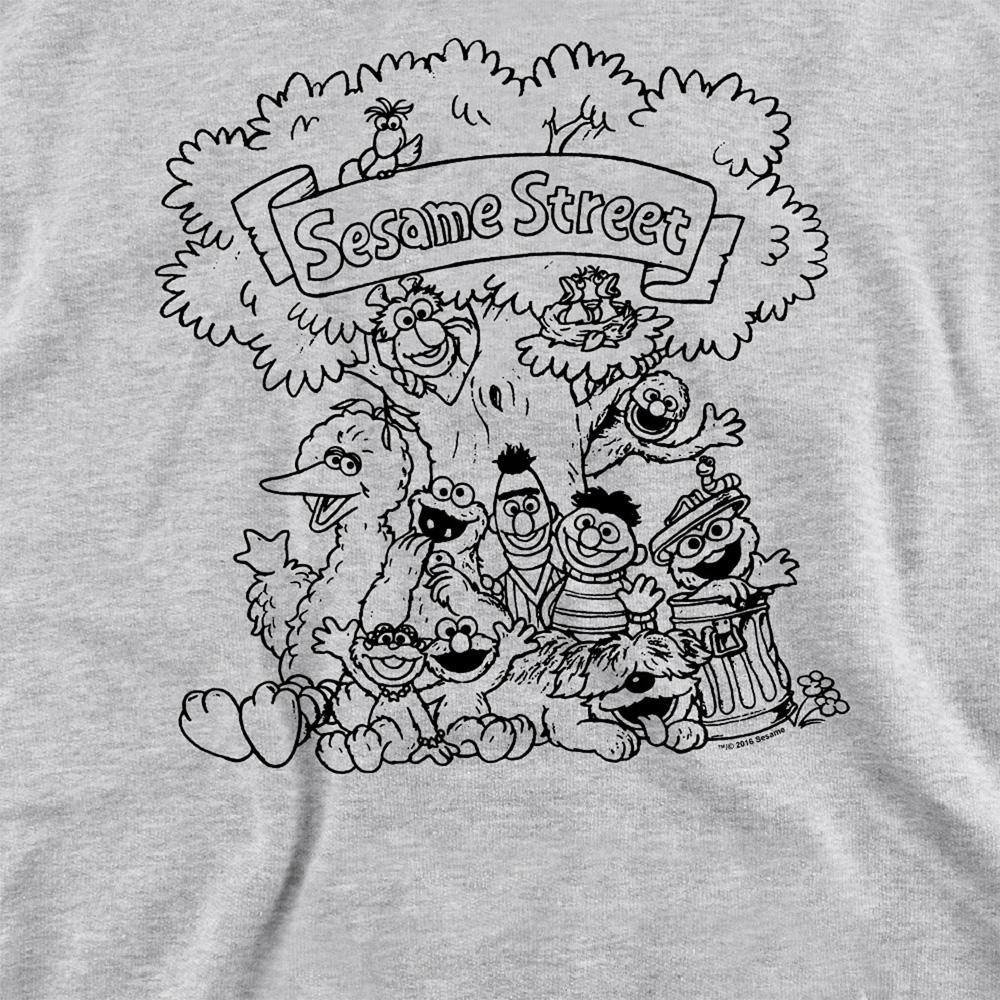 Athletic Heather - Side - Sesame Street Unisex Adult Simple Street Characters Sweatshirt