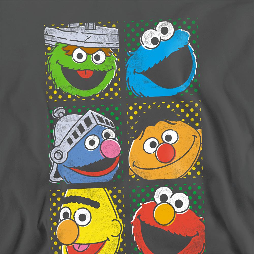 Charcoal - Side - Sesame Street Unisex Adult Characters Sweatshirt