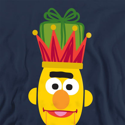 Navy - Side - Sesame Street Unisex Adult Bert Nutcracker Christmas Sweatshirt