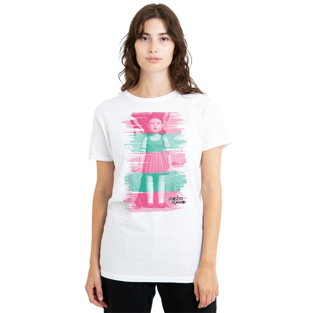 White - Lifestyle - Squid Game Womens-Ladies Red Light Green Light Young Hee T-Shirt