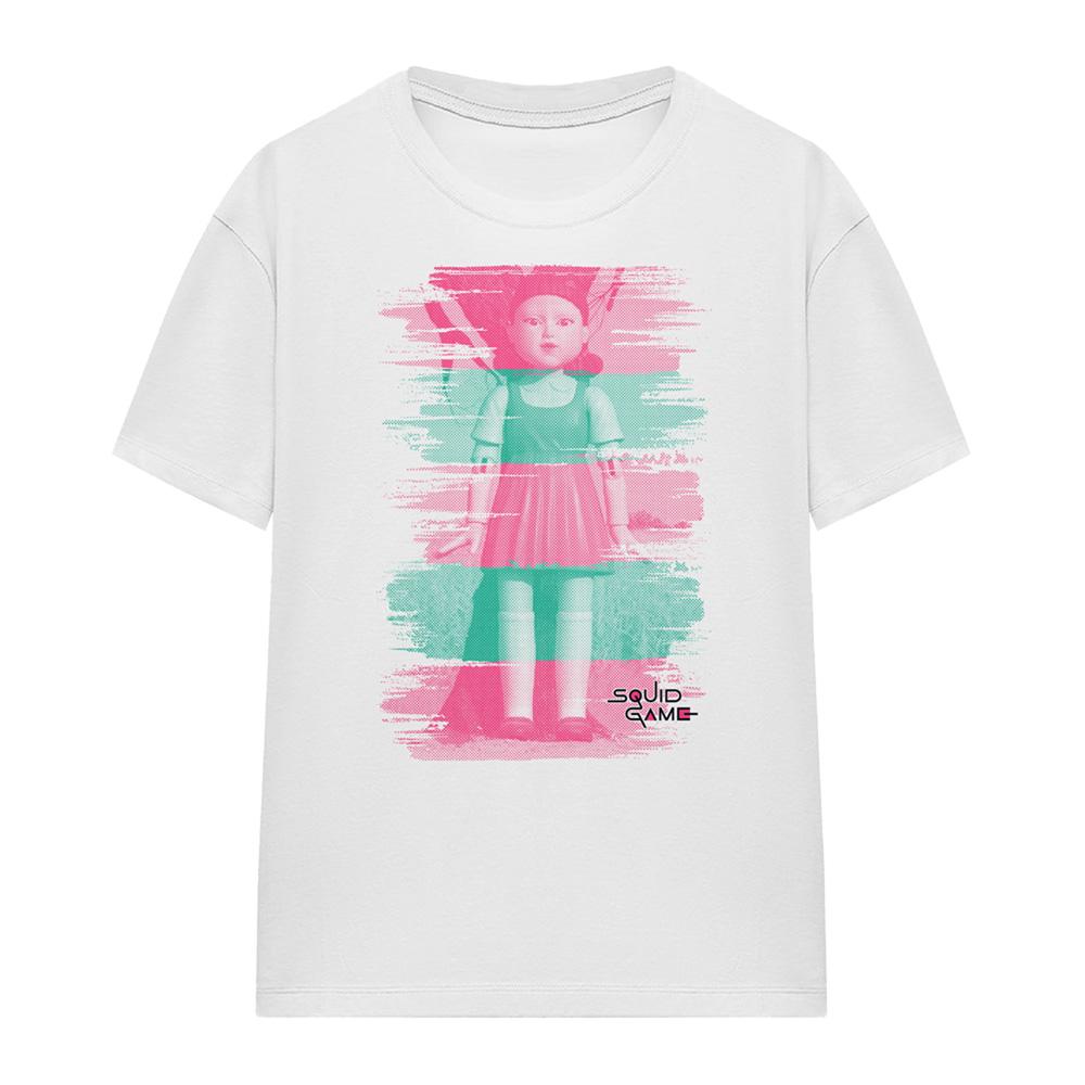 White - Front - Squid Game Womens-Ladies Red Light Green Light Young Hee T-Shirt