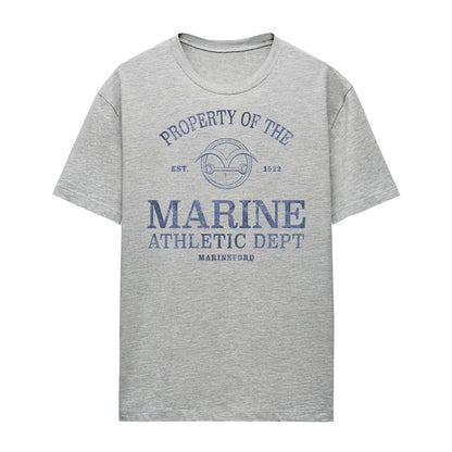 Athletic Heather - Front - One Piece Womens-Ladies Marine Athletic Dept Heather T-Shirt
