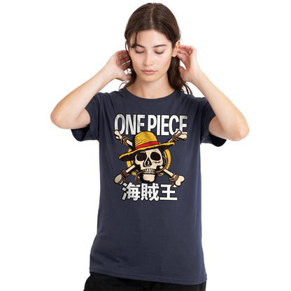 Deep Navy - Lifestyle - One Piece Womens-Ladies Jolly Roger T-Shirt