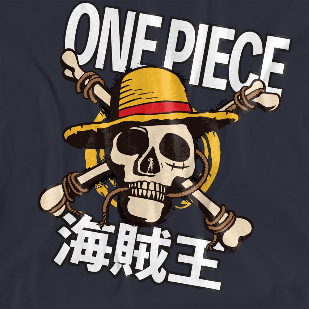 Deep Navy - Side - One Piece Womens-Ladies Jolly Roger T-Shirt