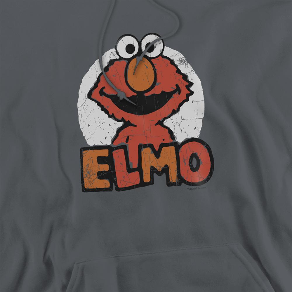 Charcoal - Side - Sesame Street Unisex Adult Elmo Name Hoodie