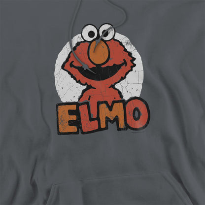 Charcoal - Side - Sesame Street Unisex Adult Elmo Name Hoodie