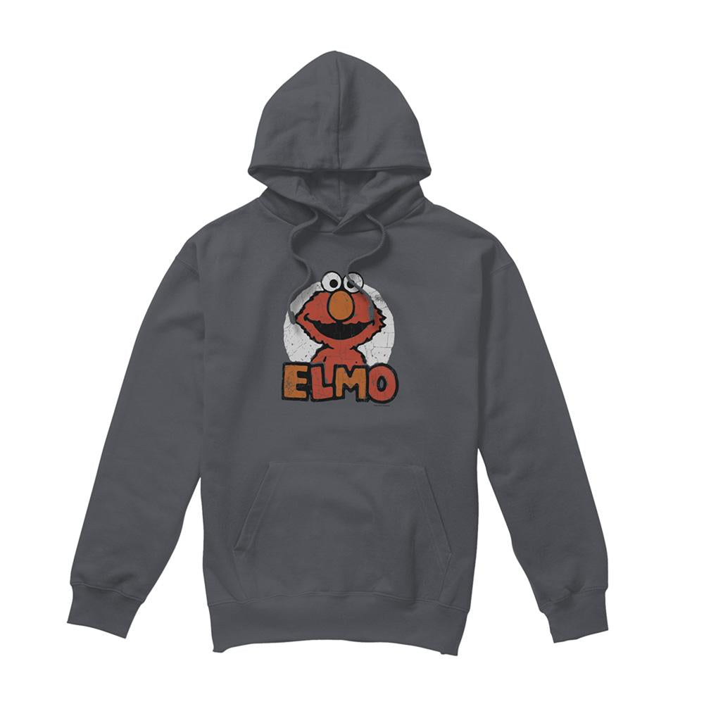 Charcoal - Front - Sesame Street Unisex Adult Elmo Name Hoodie