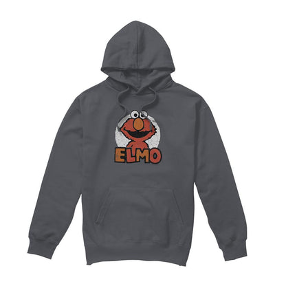 Charcoal - Front - Sesame Street Unisex Adult Elmo Name Hoodie