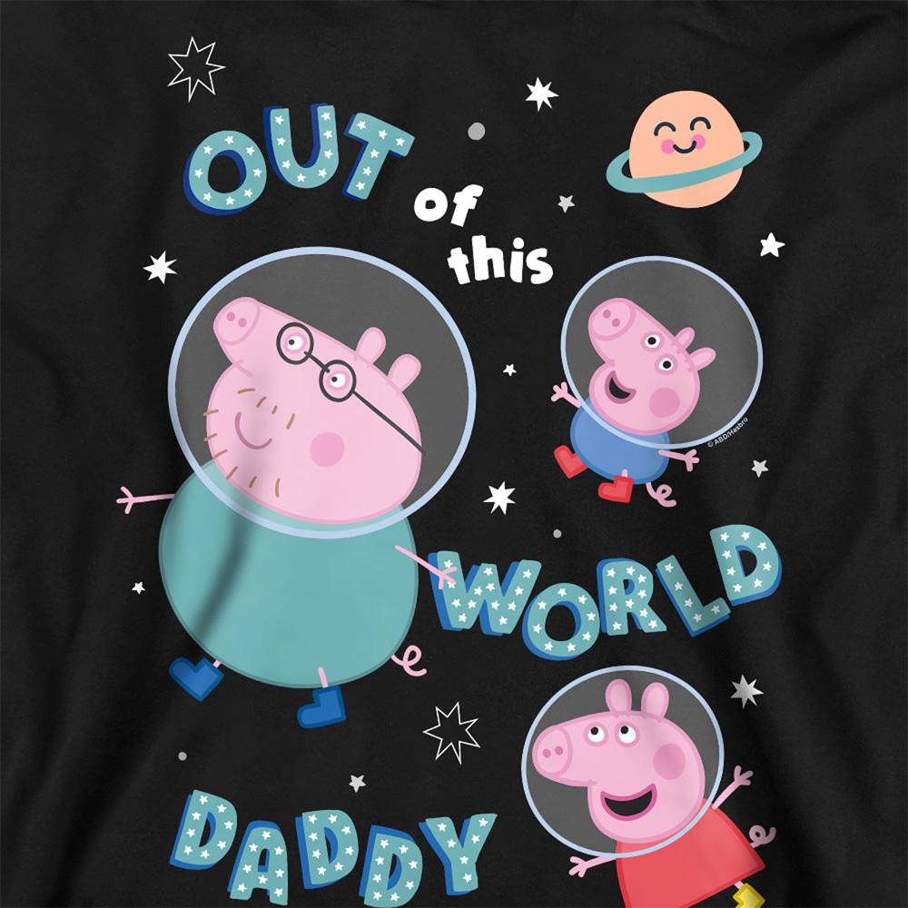 Black - Pack Shot - Peppa Pig Unisex Adult Out Of This World Daddy Pig Sweatshirt