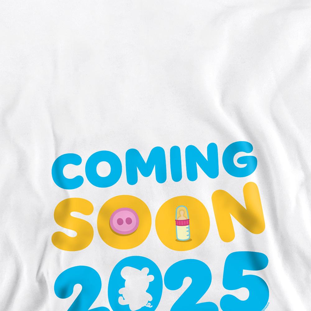 White - Back - Peppa Pig Womens-Ladies Coming Soon 2025 Bump Sweatshirt