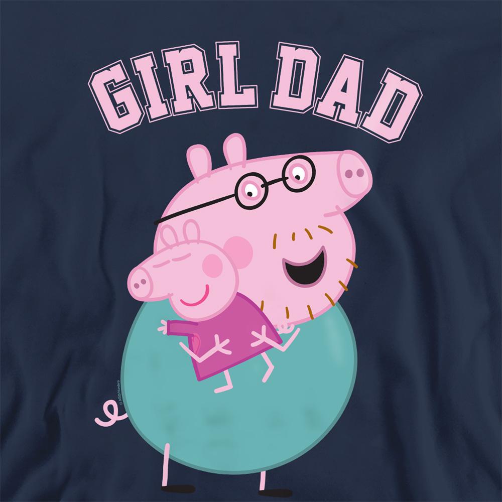 Navy - Back - Peppa Pig Unisex Adult Girl Dad Sweatshirt