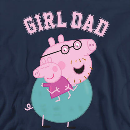 Navy - Back - Peppa Pig Unisex Adult Girl Dad Sweatshirt