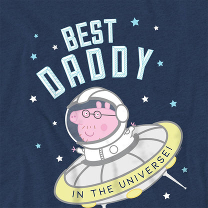 Heather Navy - Side - Peppa Pig Unisex Adult Best Daddy Pig In The Universe T-Shirt