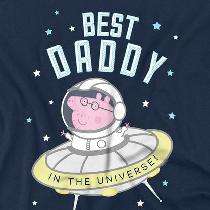 Navy - Side - Peppa Pig Unisex Adult Best Daddy Pig In The Universe T-Shirt