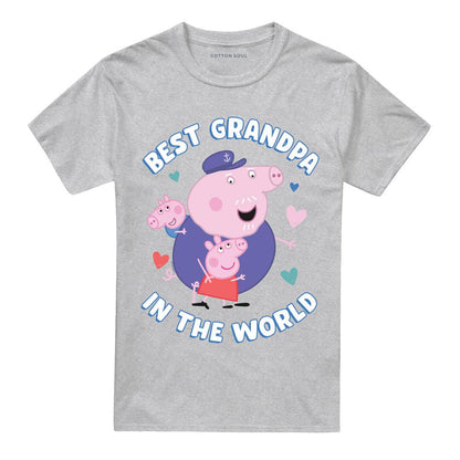 Heather Grey - Lifestyle - Peppa Pig Unisex Adult Best Grandpa In The World T-Shirt