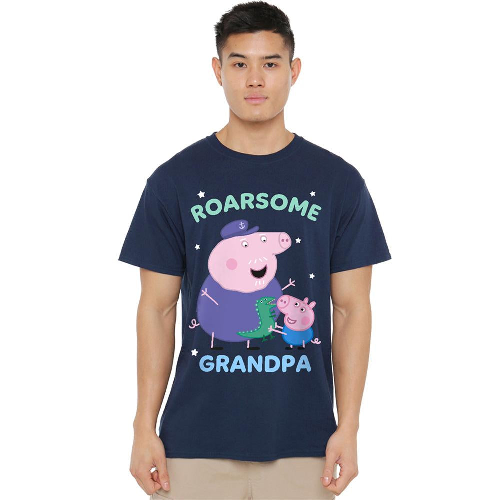 Navy - Lifestyle - Peppa Pig Unisex Adult Roarsome Grandpa Pig T-Shirt