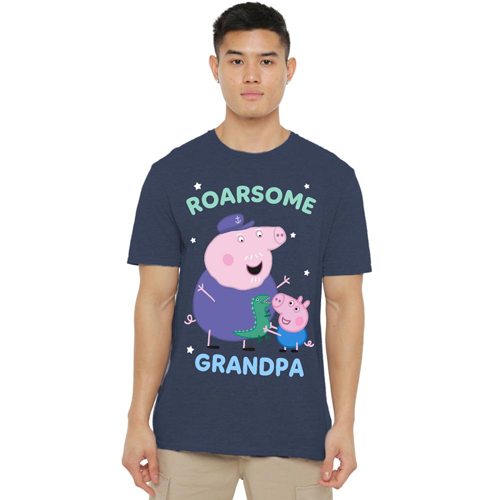Heather Navy - Lifestyle - Peppa Pig Unisex Adult Roarsome Grandpa Pig T-Shirt