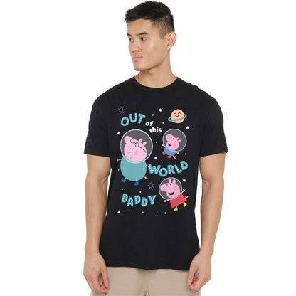Black - Lifestyle - Peppa Pig Unisex Adult Out Of This World Daddy Pig T-Shirt
