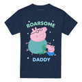 Navy - Front - Peppa Pig Unisex Adult Roarsome Daddy Pig T-Shirt