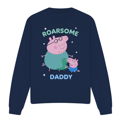 Navy - Side - Peppa Pig Unisex Adult Roarsome Daddy Sweatshirt