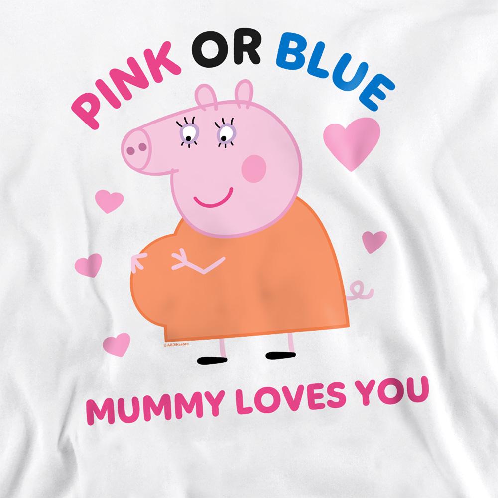 White - Back - Peppa Pig Womens-Ladies Pink Or Blue Mummy Pig Loves You Sweatshirt