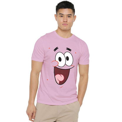 Pink - Lifestyle - SpongeBob SquarePants Unisex Adult Patrick Star Smile T-Shirt
