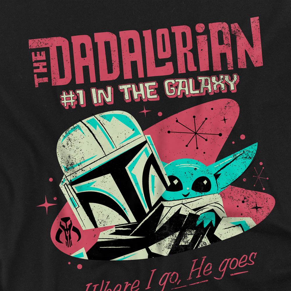 Black - Side - Star Wars Mens #1 Dadalorian Where I Go Long-Sleeved T-Shirt